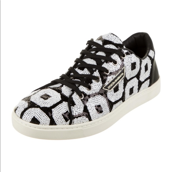 DOLCE & GABBANA- New 
Sequin Low-Top Sneakers - Picture 3 of 5